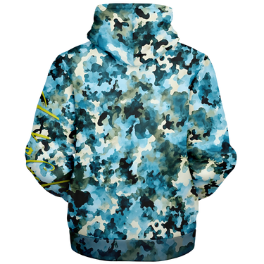 Chokefish™ Microfleece Zip-Up Hoodie Acid-Wash Colors-015B